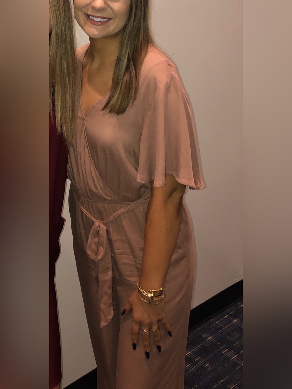 Brown Wrap-Style Jumpsuit